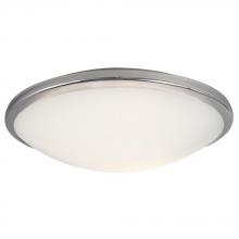  612392CH - Flushmount - Chrome with Satin White Glass