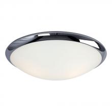  L612394CH016A1 - LED Flush Mount Ceiling Light - in Polished Chrome finish with Satin White Glass