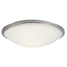  612394CH - Flushmount - Chrome with Satin White Glass