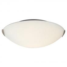  612413BN - Flushmount - Brushed Nickel with Satin White Glass