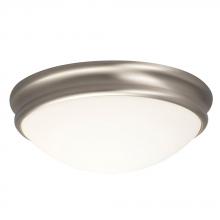  613330BN-113EB - Flush Mount Ceiling Light - in Brushed Nickel finish with White Glass