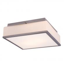  613500CH-213NPF - Square Flush Mount Ceiling Light - in Polished Chrome finish with Opal White Glass