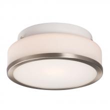  613531BN-113EB - Flush Mount Ceiling Light - in Brushed Nickel finish with White Glass