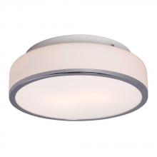  L613532CH016A1 - LED Flush Mount Ceiling Light - in Polished Chrome finish with White Glass