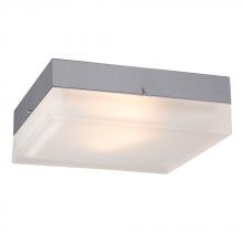  614573CH-213NPF - Square Flush Mount Ceiling Light - in Polished Chrome finish with Frosted Glass