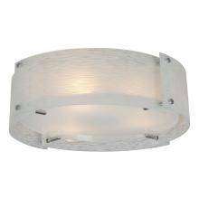  L615043CH016A1 - LED Flush Mount Ceiling Light - in Polished Chrome finish with Frosted Textured Glass