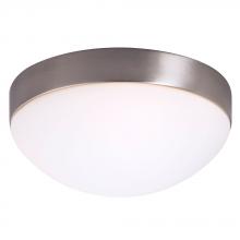  615352BN-113EB - Flush Mount Ceiling Light - in Brushed Nickel finish with Satin White Glass