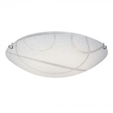  L620554CH024A1 - LED Flush Mount Ceiling Light - in Polished Chrome finish with White Patterned Sugar Glass