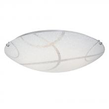  L620555CH024A1 - LED Flush Mount Ceiling Light - in Polished Chrome finish with White Patterned Sugar Glass