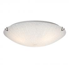  L621574CH024A1 - LED Flush Mount Ceiling Light - in Polished Chrome finish with Patterned White Sugar Glass