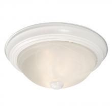  625031WH PL13 - Flush Mount Ceiling Light - in White finish with Marbled Glass