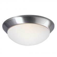  L626102BN010A1 - LED Flush Mount Ceiling Light - in Brushed Nickel finish with White Glass