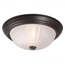  L635022OR016A1 - LED Flush Mount Ceiling Light - in Oil Rubbed Bronze finish with Frosted Melon Glass