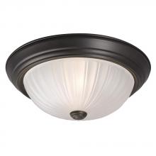  635022ORB - Flush Mount - Oil Rubbed Bronze w/ Frosted Melon Glass