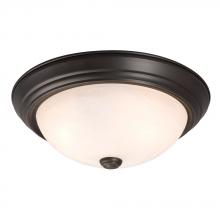  635032ORB 213EB - Flush Mount Ceiling Light - in Oil Rubbed Bronze finish with Marbled Glass