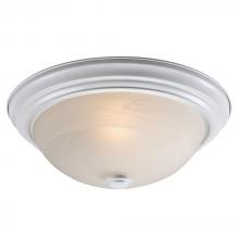  635032WH 213EB - Flush Mount Ceiling Light - in White finish with Marbled Glass