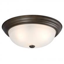  635033ORB 2EB26 - Flush Mount Ceiling Light - in Oil Rubbed Bronze finish with Marbled Glass