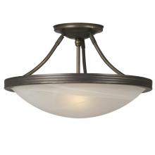  660480ORB - Semi-Flush Mount - Oil Rubbed Bronze w/ Marbled Glass