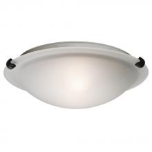  680112FR-BK - CEIL 12" BK CAST CLIPFROSTED Glass 2X60W