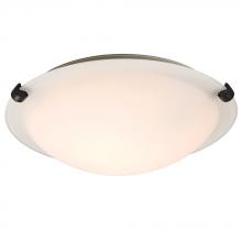  680112WH-ORB-113NPF - Flush Mount Ceiling Light - in Oil Rubbed Bronze finish with White Glass