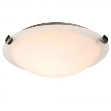  680112WH-PT-113NPF - Flush Mount Ceiling Light - in Pewter finish with White Glass