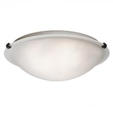  680116FR-BK - CEIL 16" BK CAST CLIP FROSTED Glass 3X60W