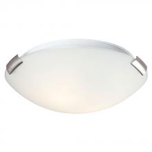  L680412BW010A1 - LED Flush Mount Ceiling Light - in Brushed Nickel finish with White Glass