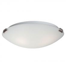  680416BN/WH-226EB - Flush Mount Ceiling Light - in Brushed Nickel finish with White Glass