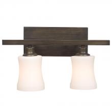  710152ORB - Two Light Vanity - Oil Rubbed Bronze with White Glass