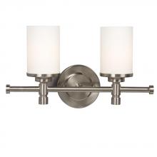  710652BN - Two Light Vanity - Brushed Nickel w/ Satin White Glass