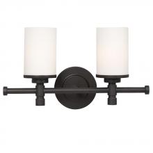  710652ORB - Two Light Vanity - Oil Rubbed Bronze w/ Satin White Glass