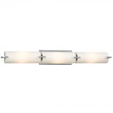  710693CH - 3 Light Vanity - in Polished Chrome with Satin White Glass