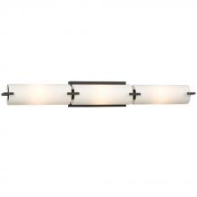  710693PRB - 3 Light Vanity - in Painted Restoration Bronze with Satin White Glass