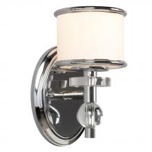  712061CH - 1-Light Vanity Light  - Polished Chrome with White Glass