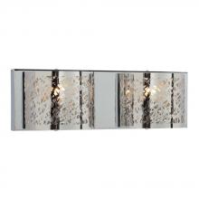  714782CH - 2-Light Vanity Light in Polished Chrome - Laser Cut Metal Shade