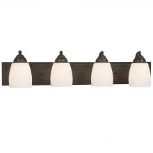  724134ORB - Four Light Vanity - Oil Rubbed Bronze with Satin White Glass