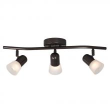  754173OBZ/FR - 3 Light Track Light - Old Bronze with Frosted Glass