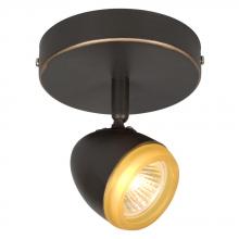  754281DBC - Single Halogen Monopoint - Dark Brown Copper w/ Frosted Amber Glass