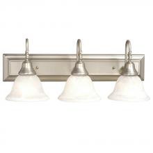  783003PT - Three Light Vanity - Pewter w/ Frosted Alabaster Glass