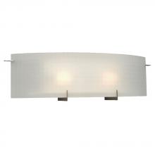  790505PTR 2PL13 - 2-Light Bath & Vanity Light - in Pewter finish with Frosted Checkered Glass