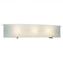  790517PTR226EB - 3-Light Bath & Vanity Light - in Pewter finish with Frosted Linen Glass