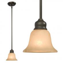  800801DBC - Mini Pendant w/6",12",18" Extension Rods - Dark Brown Copper w/ Tea Stain Marbled Glass