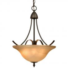  806203DBC - Pendant - Dark Brown Copper w/ Tea Stain Glass (Inside Glaze)