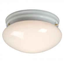  810210WH 2PL13 - Utility Flush Mount Ceiling Light - in White finish with White Glass