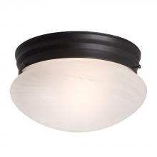  810310ORB-113NPF - Utility Flush Mount Ceiling Light - in Oil Rubbed Bronze finish with Marbled Glass