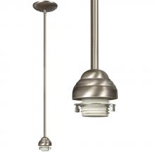  811850PT-H - Mini Pendant Holder w/ 6",12",18" Extension Rods - Pewter