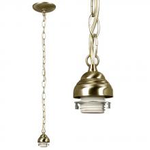  811851AB-H - Mini Pendant Holder w/ 36" Chain - Antique Brass