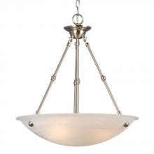  815120BN - CHANDELIER BN 20" MARBLEDGLASS