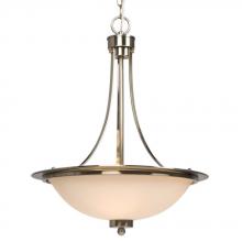  900421BN - Pendant - Brushed Nickel w/ White Glass