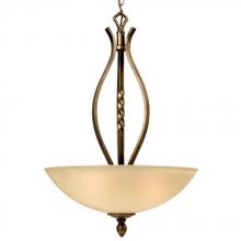  910431SP - Pendant - Sepia with Tea Stain Glass